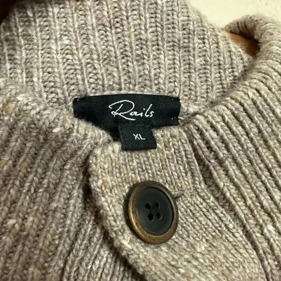 Rails Harding Pullover Sweater Wool Light Cedar/White Neps Men's XL - Picture 2 of 6